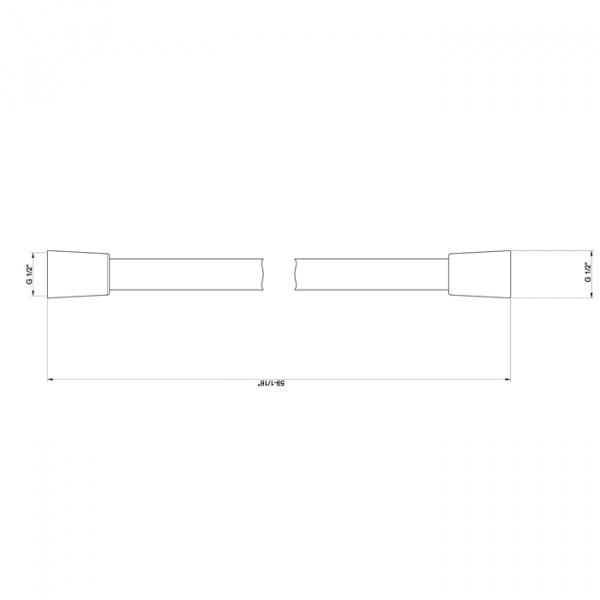 Gessi Inciso Shower Шланг для душа с коническим соединением на 1/2”, длина: 150 см, цвет: хром.