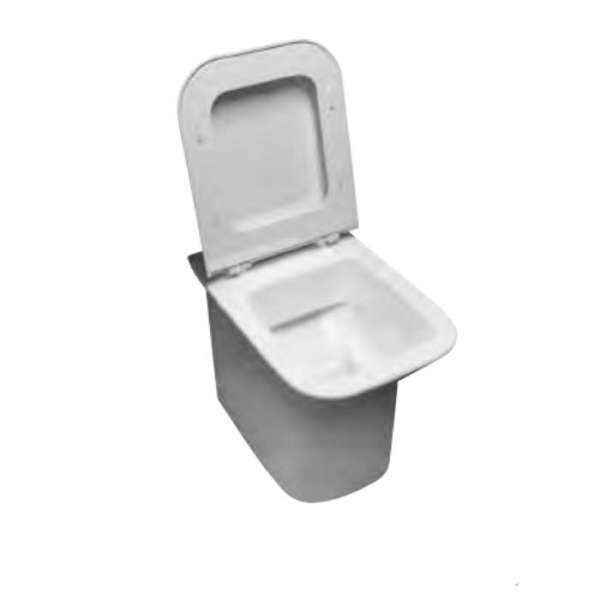 AZZURRA PRUA Унитаз приставной 55х35х42см, сиденье на выбор