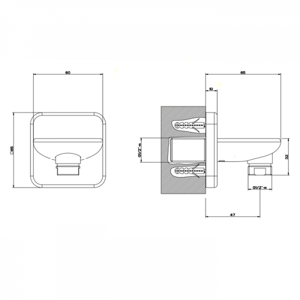 Gessi iSpa Вывод воды на 1/2”, цвет: хром