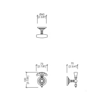 Devon&Devon Chelsea Крючок подвесной, веер, цвет: хром