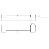 EMCO Flow Держатель полотенец, 50см, подвесной, цвет: хром