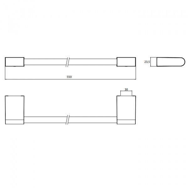 EMCO Flow Держатель полотенец, 50см, подвесной, цвет: хром