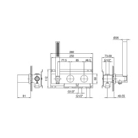 Fantini Milano Встраиваемый смеситель для душа, цвет: хром