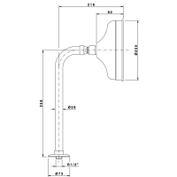 Nicolazzi Doccia Верхний душ, Ø 20см, цвет: бронза