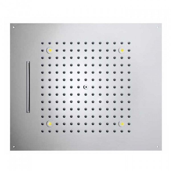 BOSSINI DREAM/2 Верхний душ 570 x 470 мм, с 4 LED RGB, 2 режима (дождь, каскад), блок питания/управления, Cromoterapia, цвет: никель шлифованный