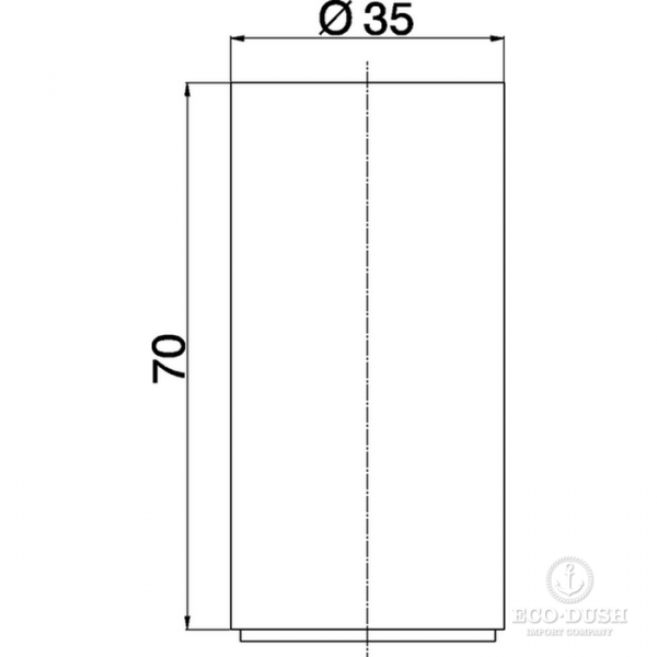 CISAL Деталь для увеличения высоты смесителя h70 х d35 мм, цвет: хром