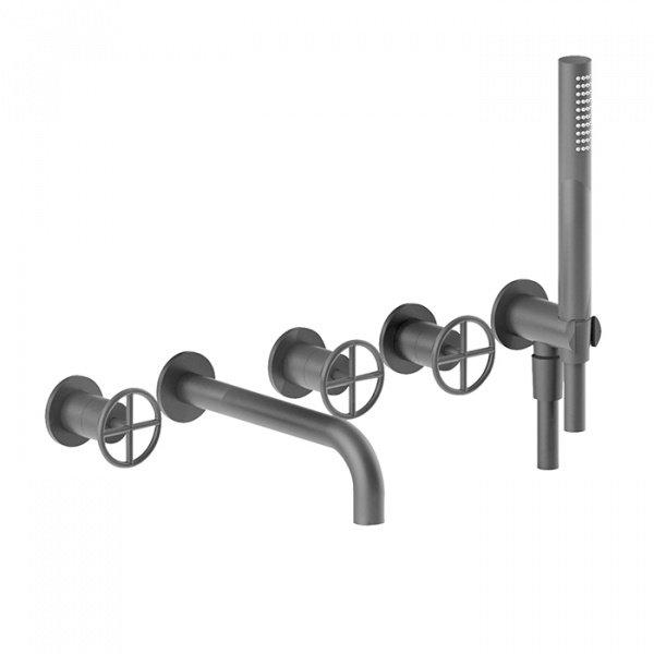 Fantini Fontane Bianche Встраиваемый смеситель для ванны, цвет: Matt Gun Metal PVD