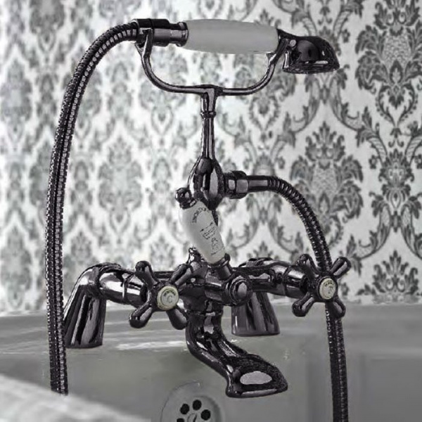 Sbordoni Etruria Смеситель для ванны на 2 отверстия, цвет: черный никель