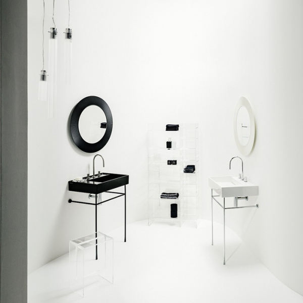 Laufen Kartell Зеркало круглое d=78см, настенное, без подсветки, цвет: черный