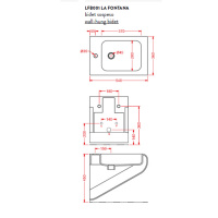 Artceram LA FONTANA биде подвесное 36х54см с 1 отв под смеситель, c креплением, цвет: белый