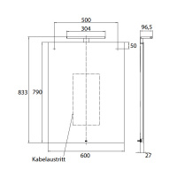 EMCO Зеркало со LED подсветкой, B60xH79см