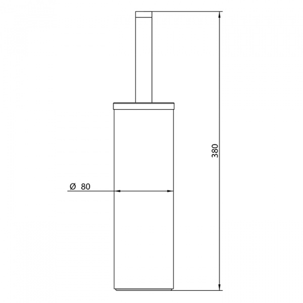 Ершик туалетный напольный Bongio Axel, цвет: хром