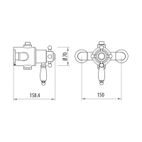 Gattoni Termostatici Термостатический смеситель, монтаж на эксцентрики, цвет: old steel