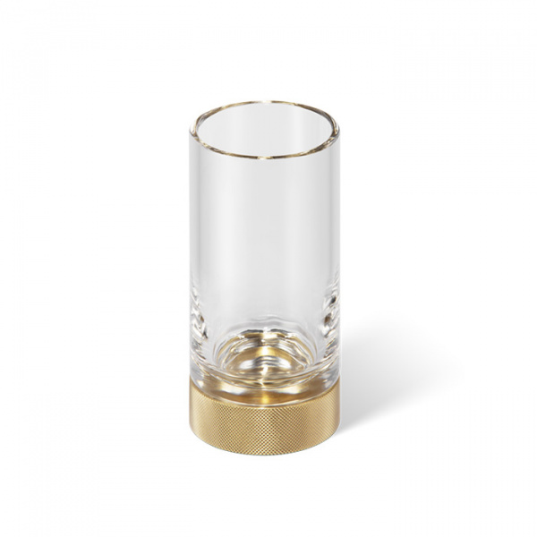 Decor Walther Club SMG Стакан настольный, прозрачное стекло, цвет: золото матовое