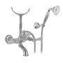 Nicolazzi Cristallo Liberty Смеситель для ванны с душем duplex настенный на 2 отверстия, излив: 155 мм, цвет: хром