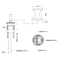 Переключатель на борт ванны Bongio Soffi, цвет: хром