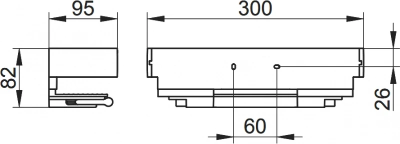 Полка Keuco Edition 11 11159010000 хром, со встроенным стеклоочистителем
