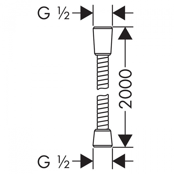 Hansgrohe Sensoflex Металлический шланг, цвет: хром