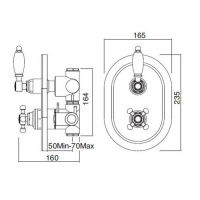 Sbordoni Parigi Термостатический смеситель для душа, цвет: черный никель