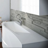 BurgBad Sinea 2.0 Тумба 1210х475 см. с 2 мя выдв. ящик,рак.из мин. литья с 1 отв. под см-ль, ручки G0165, левая версия, в компл сифон, цвет: белый гл.