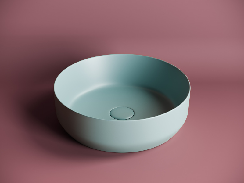 Умывальник чаша накладная круглая (цвет Зеленый Матовый) Element 390*390*120мм Ceramica Nova зеленый матовый CN6022MLG