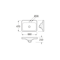 Armani Roca Baia Раковина 66x47 см, 2 отв., встраиваемая сверху, цвет: dark metallic