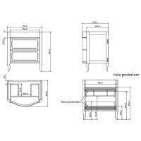 EBAN Rachele Комплект мебели с зеркалом Sagomata, 75см, Цвет: BIANCO PERLATO