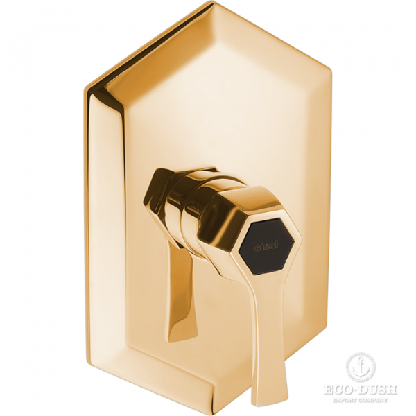 CISAL Cherie Внешняя часть встраиваемого однорычажного смесителя для душа, цвет: золото/черный матовый