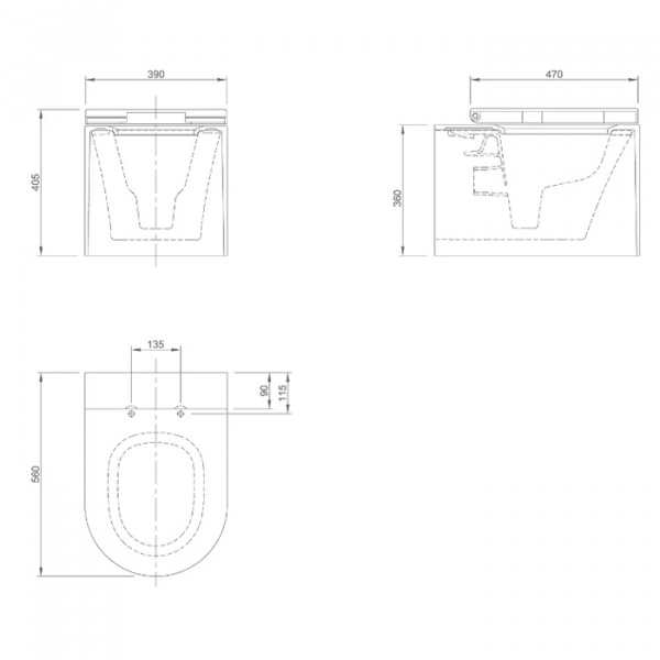 KNIEF Shine Унитаз напольный БЕЗОБОДКОВЫЙ 58х39х41 см, с сиденьем белым микролифт , цвет: белый матовый