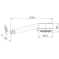Bossini Cylindrica Ручной душ Ø75см., с 5 режимами, цвет: хром