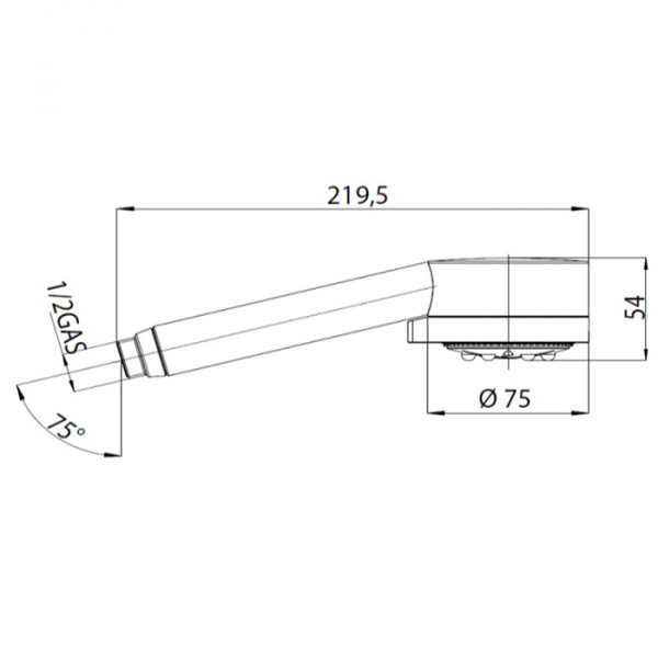 Bossini Cylindrica Ручной душ Ø75см., с 5 режимами, цвет: хром