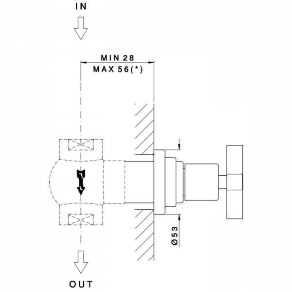 Nicolazzi Termostatico Запорный вентиль 3/4”, 4912CR27, цвет: хром