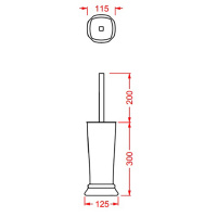 Artceram Civitas Ершик туалетный, напольный, керамический, цвет: черный глянцевый