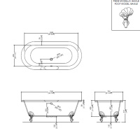 Devon&Devon Draycott Ванна чугунная отдельностоящая 170х79хh61см