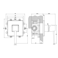Gessi Mimi Встраиваемый однорычажный смеситель без излива, внешняя часть, цвет: хром