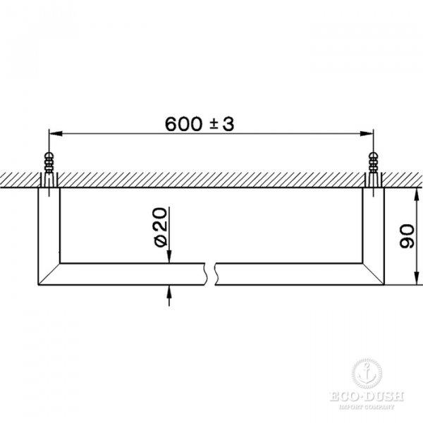 CISAL System Полотенцедержатель 60 см, подвесной, цвет: хром