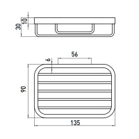EMCO System2 Полочка-решетка, 135x90x30мм, подвесной, цвет: хром