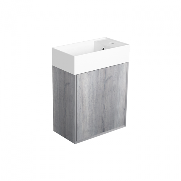 SIMAS AGILE Тумба подвесная 50x27xh51 см, для раковины AG50, 1 дверца, цвет: BIANCO MATT/ BARRIQUE