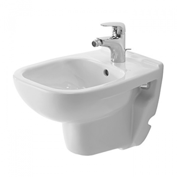 Duravit D-Code Биде подвесное с перел. с 1 отв. под смес., 35x48см, Цвет: Белый