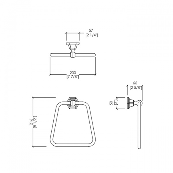 Devon&Devon Jubilee полотенцедержатель кольцевой 20см., подвесной, цвет: хром