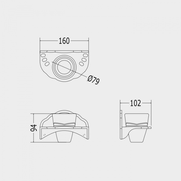 Devon&Devon Emily Стакан с держателем зубных щеток, подвесной, цвет: керамика