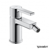 Duravit B.2 Смеситель для биде, 1 отв., с донным клапаном, излив 127мм, цвет: хром