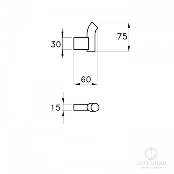 Stella Bamboo Крючок подвесная, цвет: хром