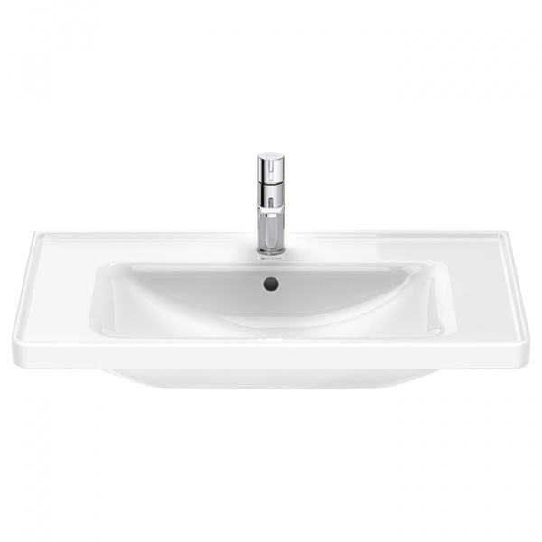 Duravit D-Neo Раковина накладная 80х48см, с переливом, с 1 отв., WonderGliss, цвет: белый