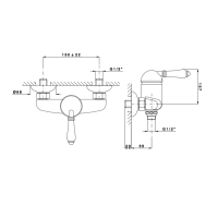 Nicolazzi El Capitan Смеситель для душа однорычажный, вывод снизу 1/2", цвет: хром