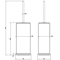 Gessi Eleganza Ершик для унитаза напольный, цвет: шлифованное золото/белый
