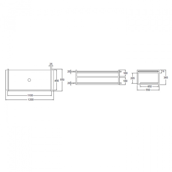 AZZURRA HANG Комплект мебели, с раковиной без отверстия под смеситель, 120x55, цвет: белый