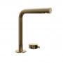 Fantini AF/21 Смеситель для раковины, 2 отв., высокий удлиненный излив: 19 см, цвет: Matt British Gold PVD