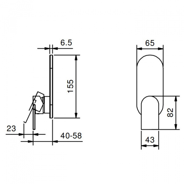 Fantini Mare Смеситель для душа, встраиваемый, цвет: хром