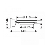 Axor Citterio Мыльница, подвесная, цвет: хром/белый